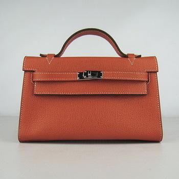 HKL22CNSO017 Hermes Kelly 22CM Bestiame collo striscia arancione